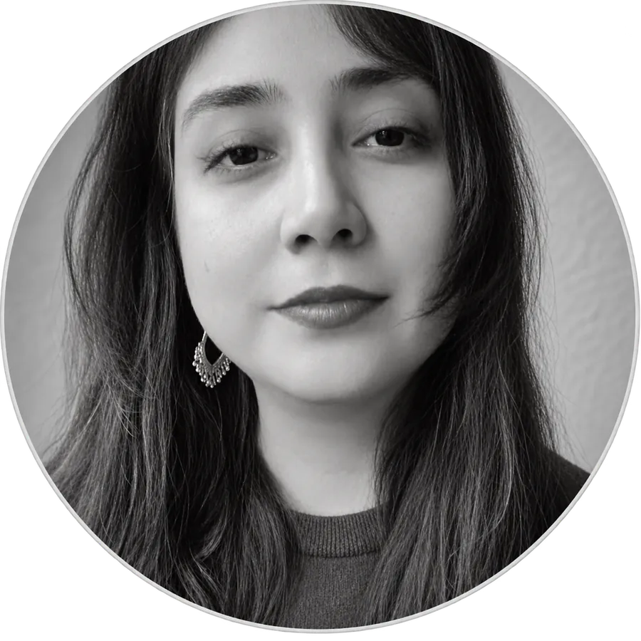 Retrato en blanco y negro de Lidya Cota